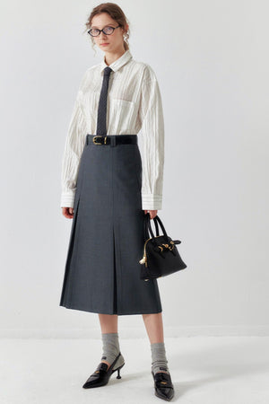 Draped Bustier Midi Skirt
