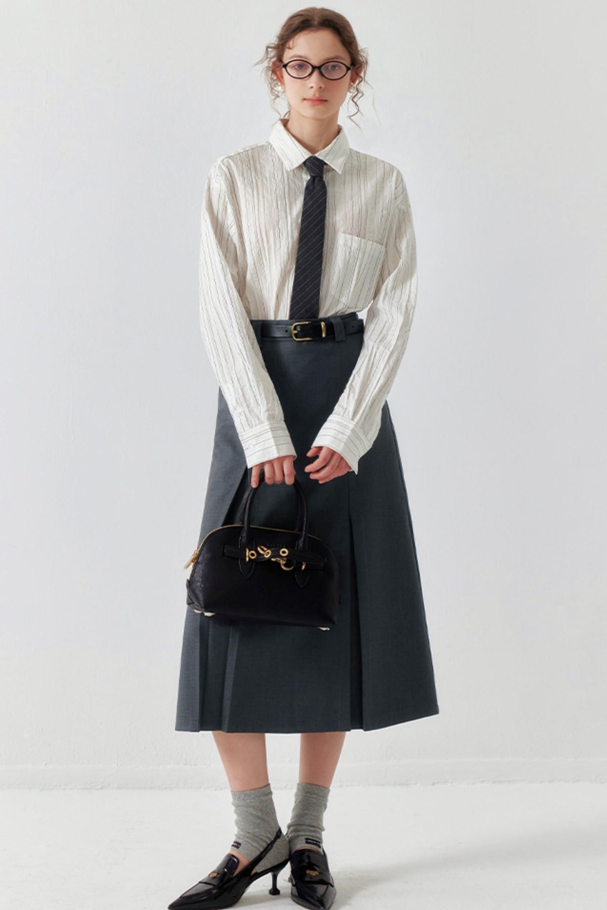 Draped Bustier Midi Skirt
