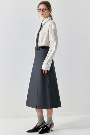 Draped Bustier Midi Skirt