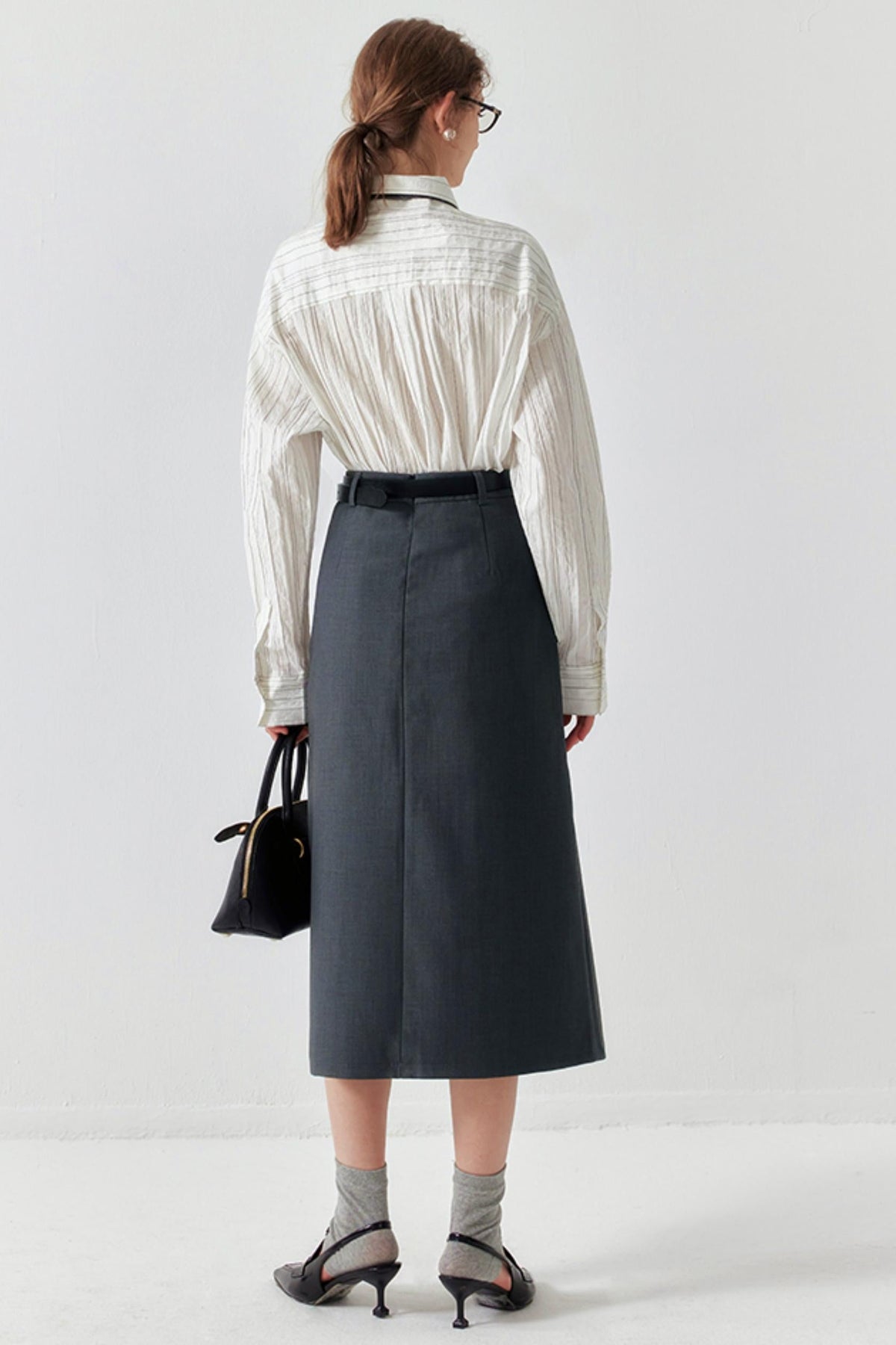 Draped Bustier Midi Skirt