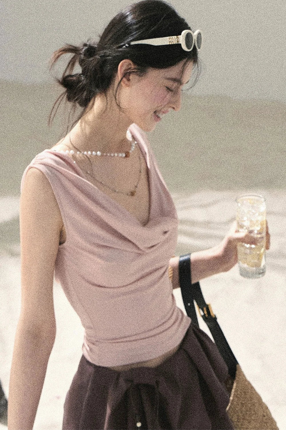 Draped Cherry Blossom Top