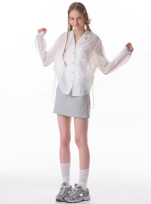 Drawstring Loose Sun Shirt