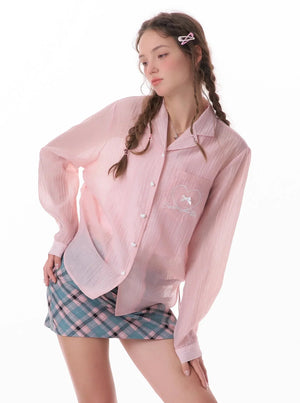 Drawstring Loose Sun Shirt