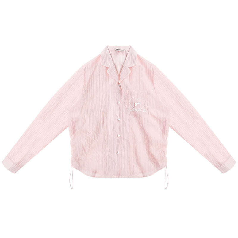 Drawstring Loose Sun Shirt
