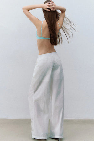 Drawstring Straight-Leg Pants