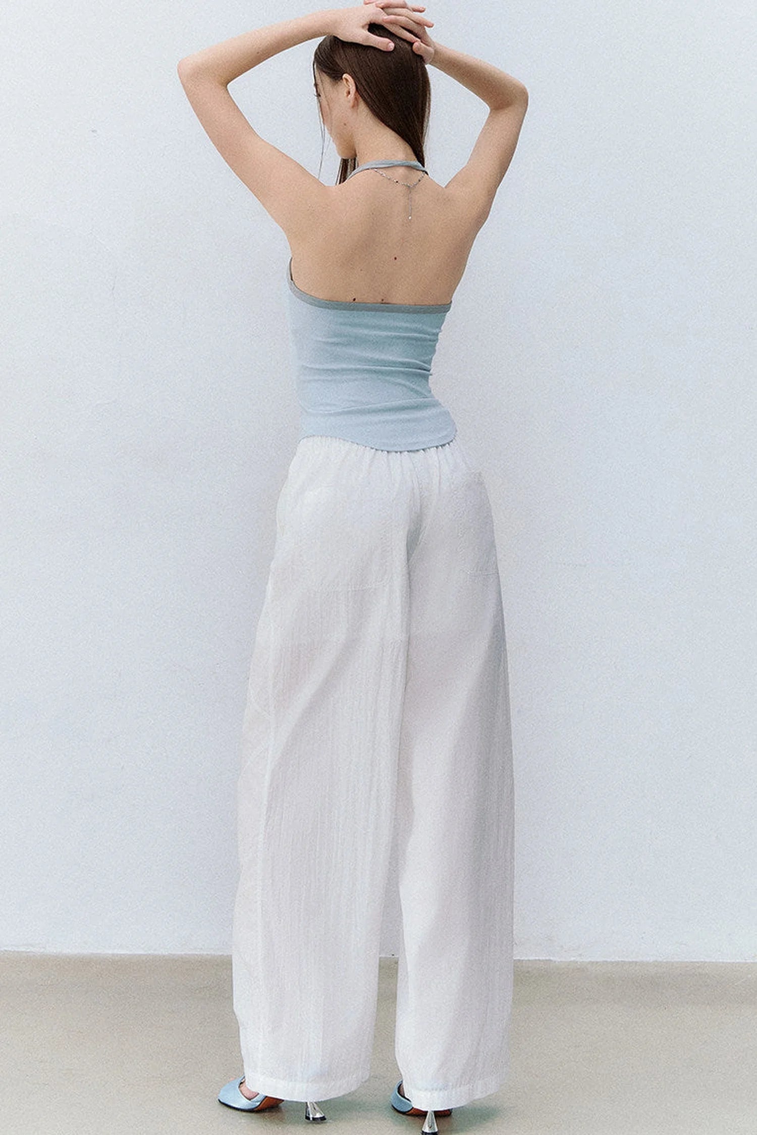 Drawstring Straight-Leg Pants