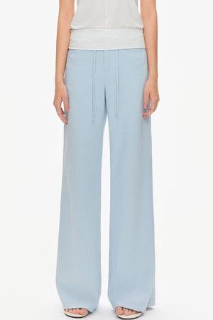Drawstring Wide-Leg Trousers