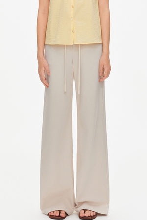 Drawstring Wide-Leg Trousers