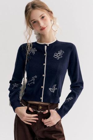 Dream Garden Embroidered Cardigan