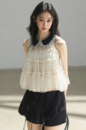 Dreamy Chiffon Polka Dot Blouse