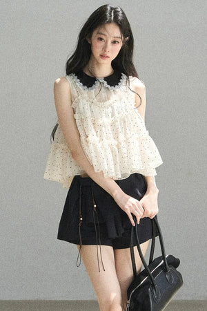Dreamy Chiffon Polka Dot Blouse