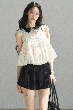 Dreamy Chiffon Polka Dot Blouse