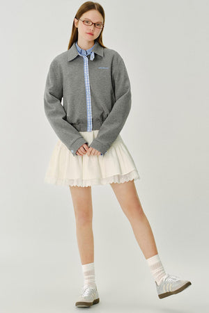 Drop Shoulder Sweat Jacket