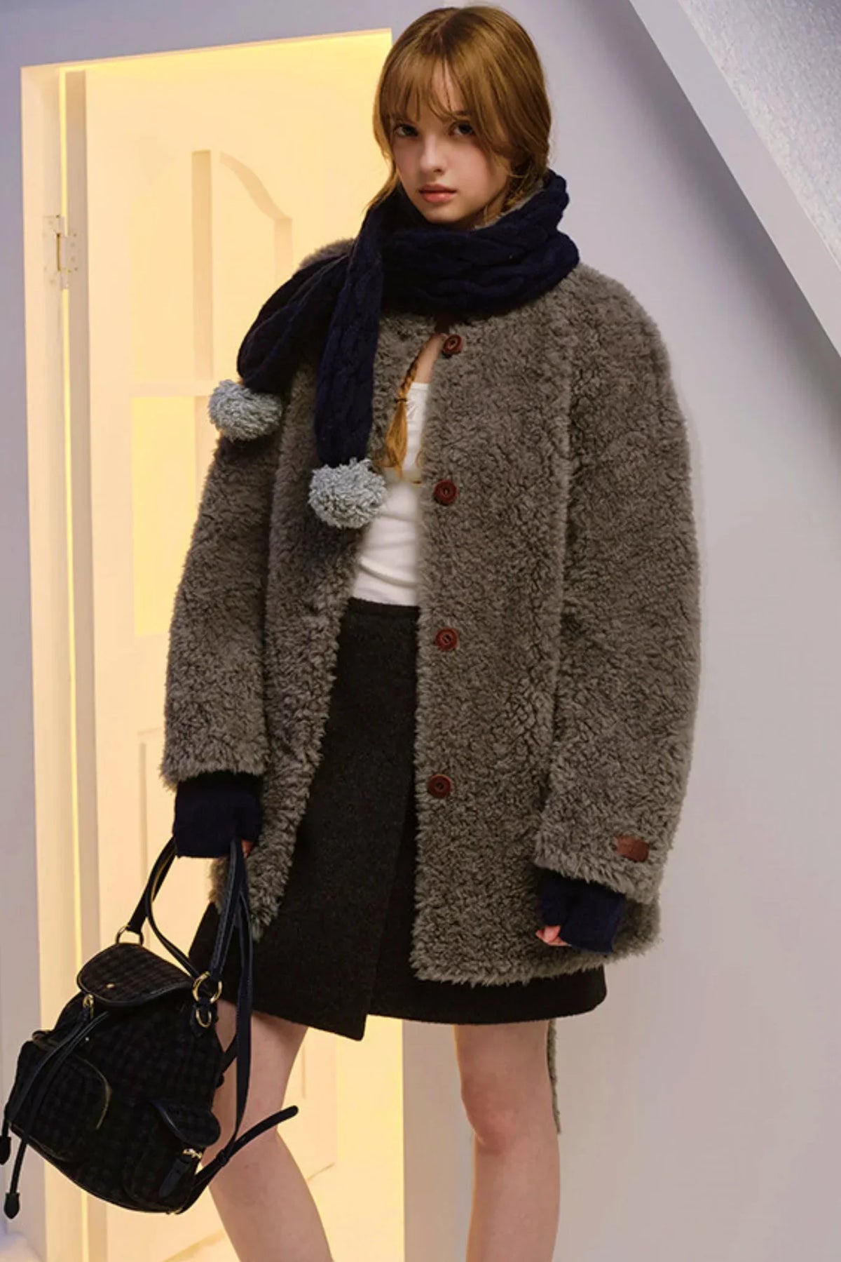 Dual-Tone Merino Knit Scarf
