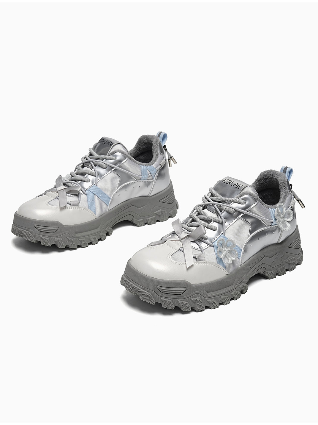 Sakura-Plush Chunky Trail Sneakers