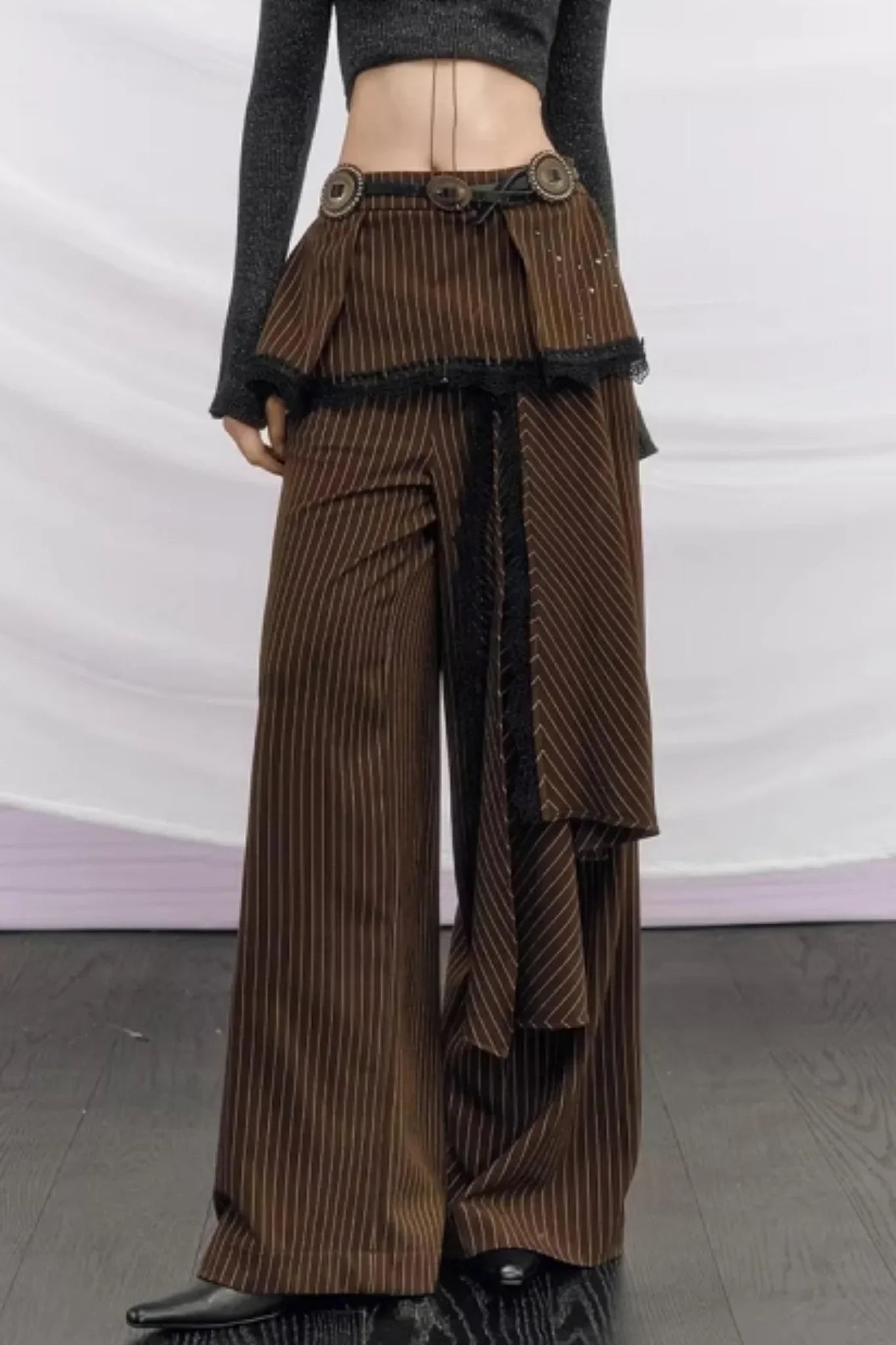 Echo Striped Lace Pants