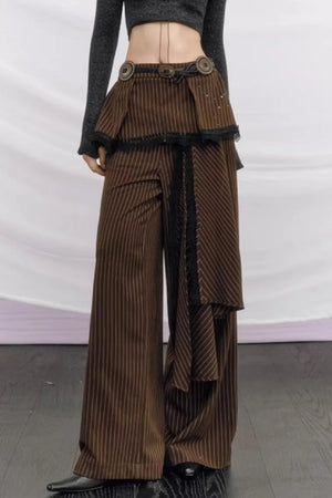Echo Striped Lace Pants