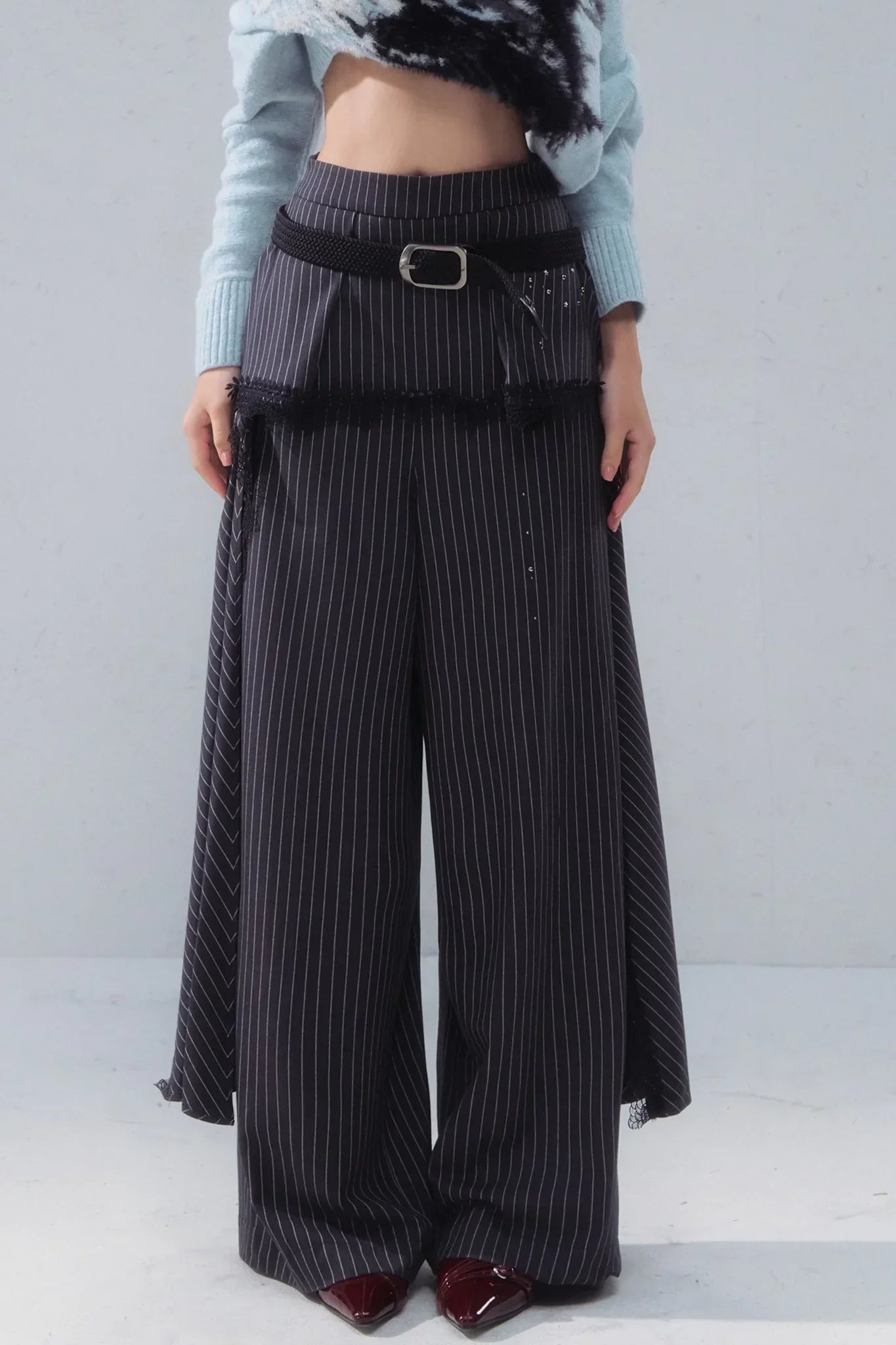 Echo Striped Lace Pants