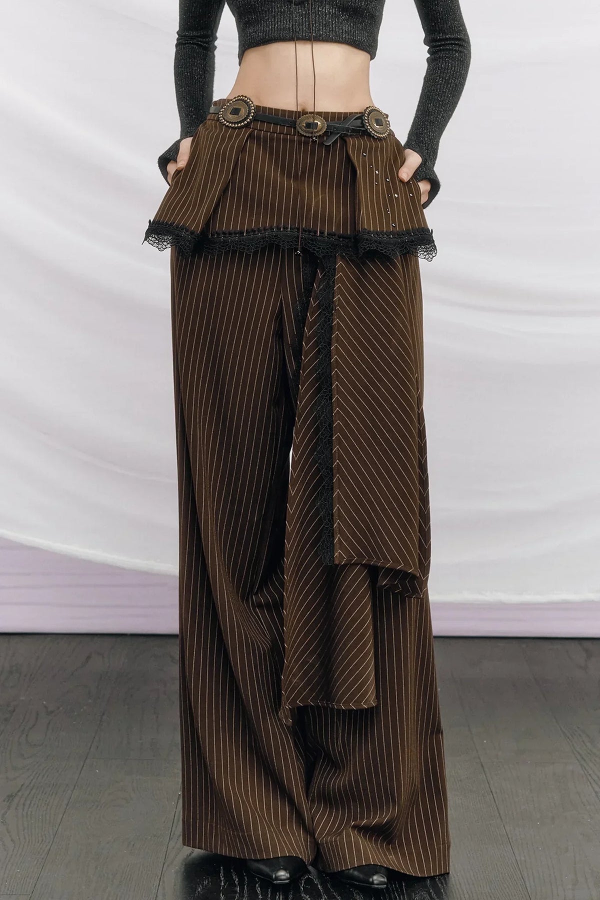 Echo Striped Lace Pants