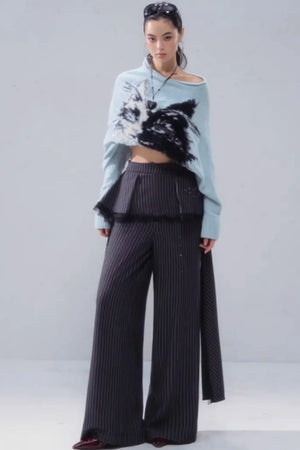 Echo Striped Lace Pants