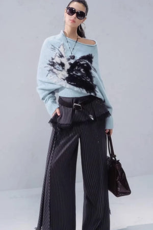 Echo Striped Lace Pants