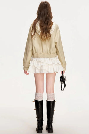 Eco-Friendly Bowknot Leather Jacket