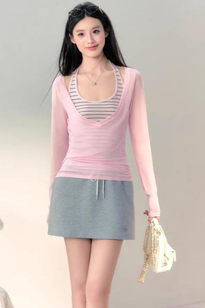 Eco-Friendly Layered Halter Top Set-Up