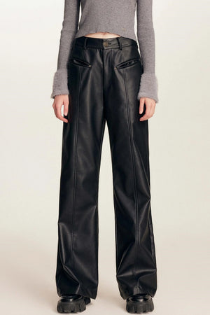 Eco Patchwork Leather Trousers