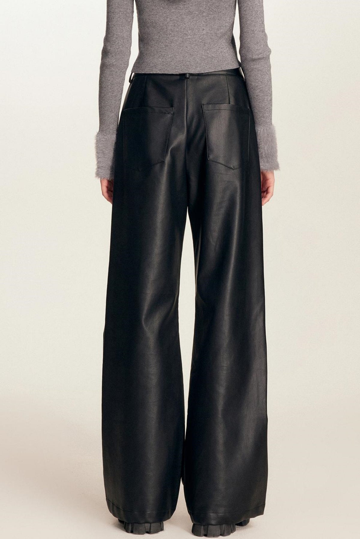 Eco Patchwork Leather Trousers