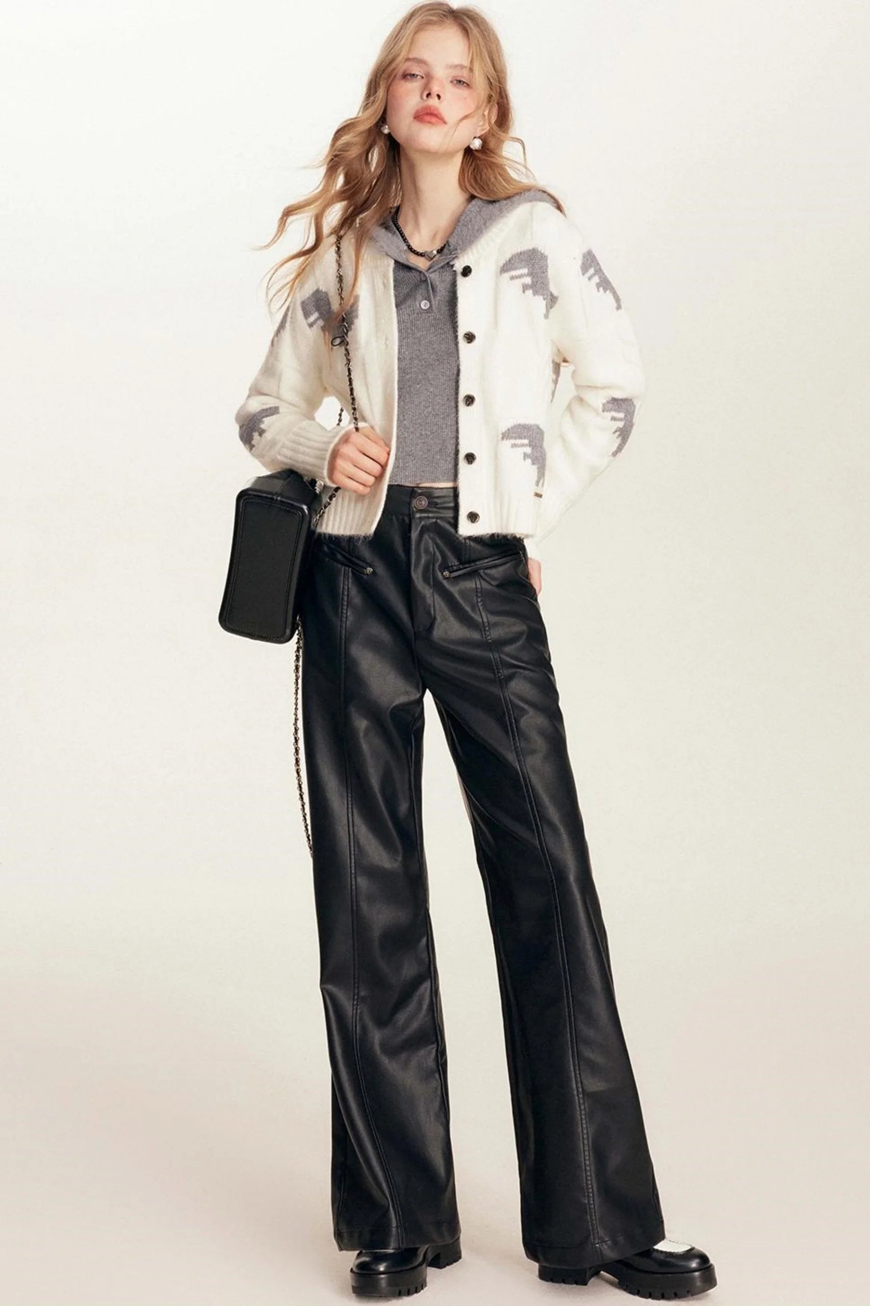 Eco Patchwork Leather Trousers