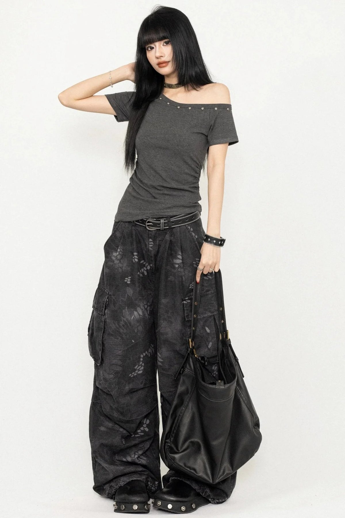 Edgy Rivet Short T-Shirt