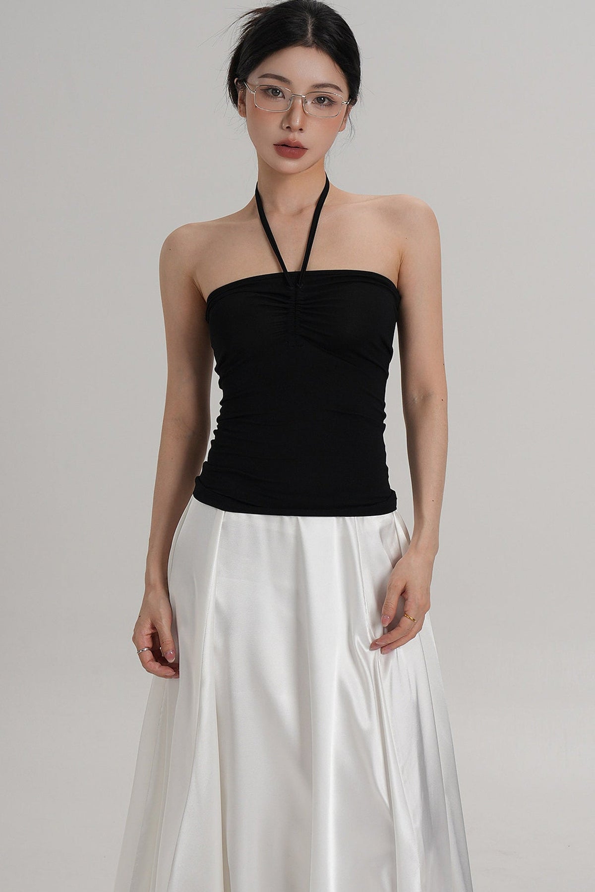 Elastic Halter Tube Top