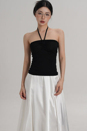 Elastic Halter Tube Top