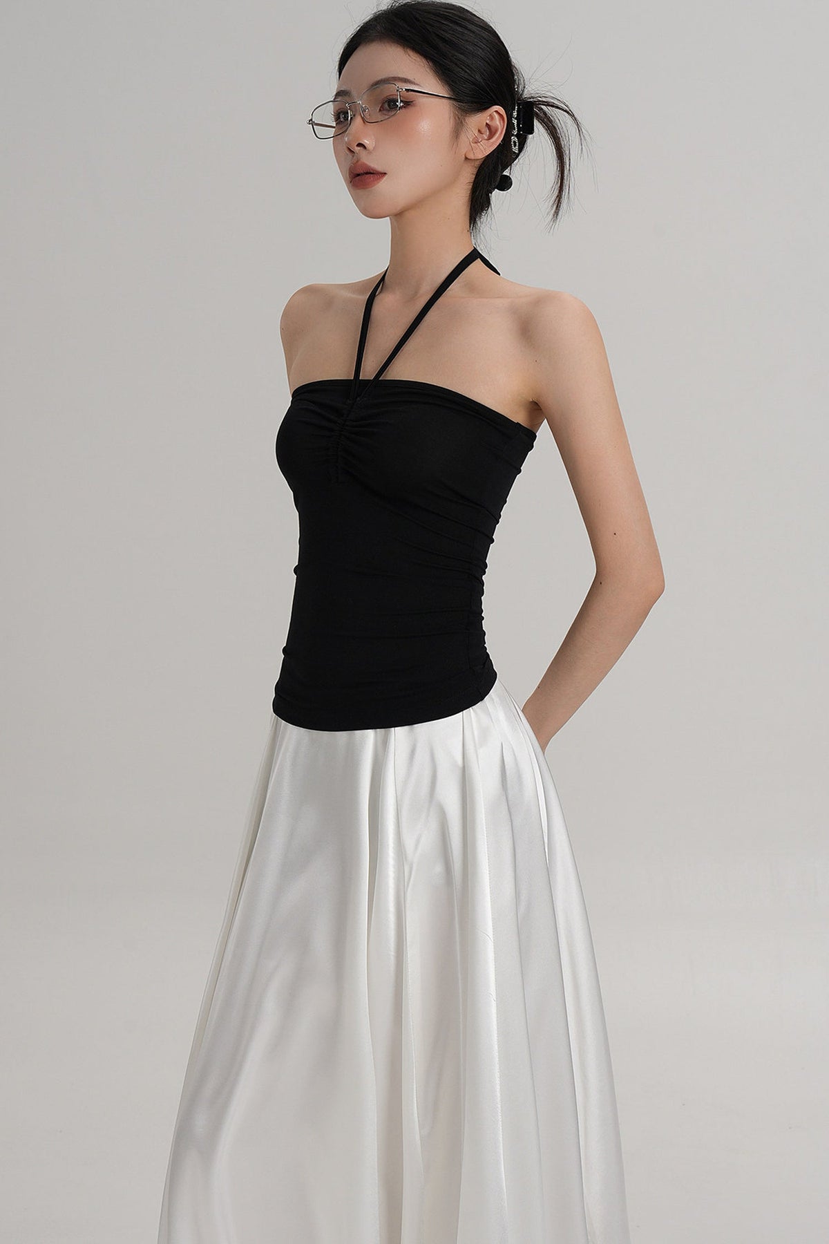 Elastic Halter Tube Top