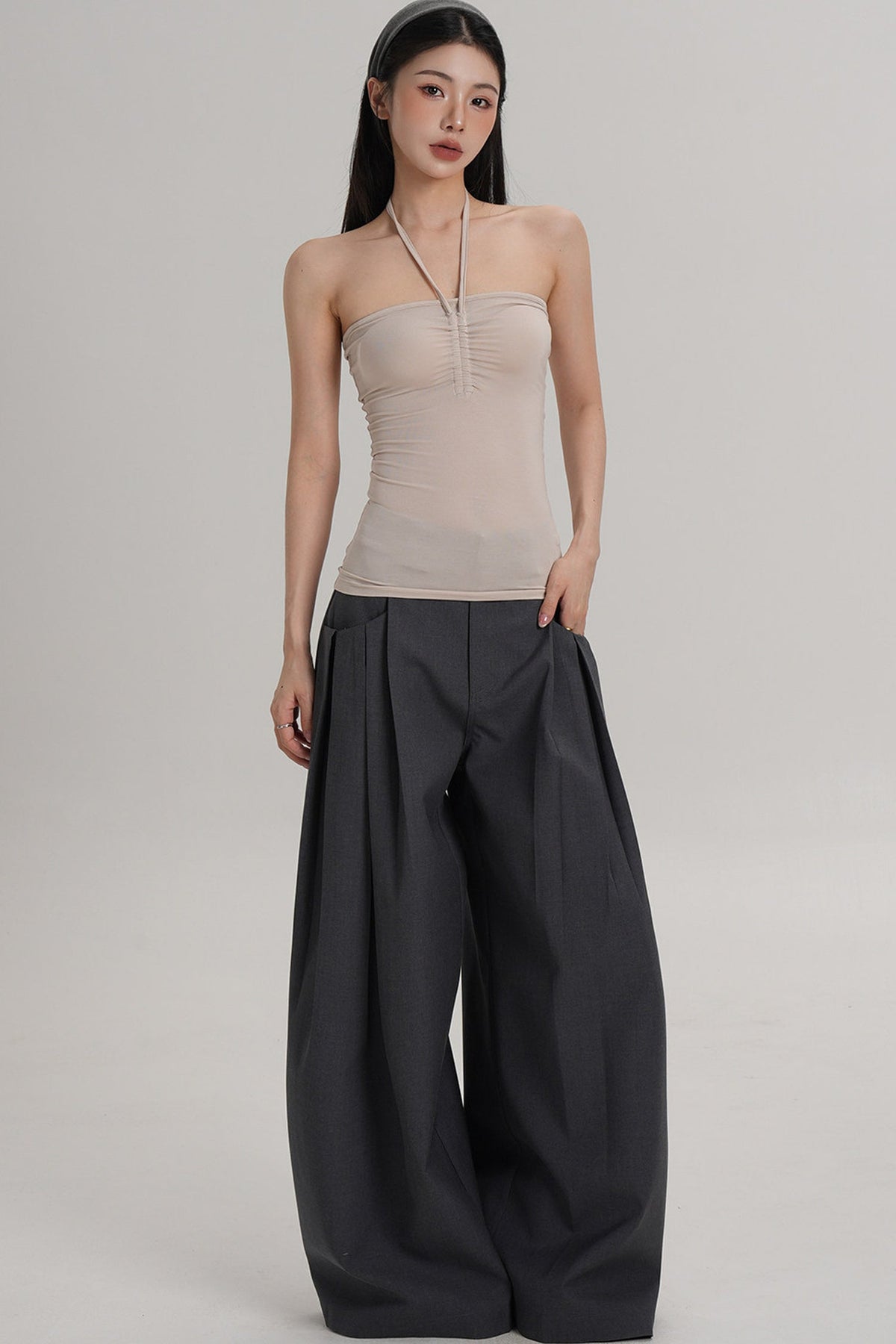 Elastic Halter Tube Top