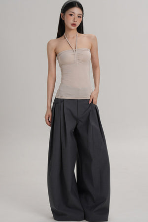 Elastic Halter Tube Top