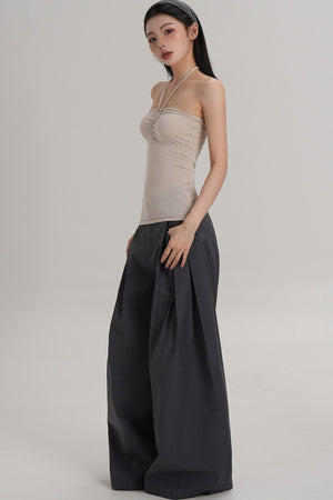 Elastic Halter Tube Top