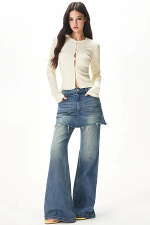 Elastic Ribbed Knit Top