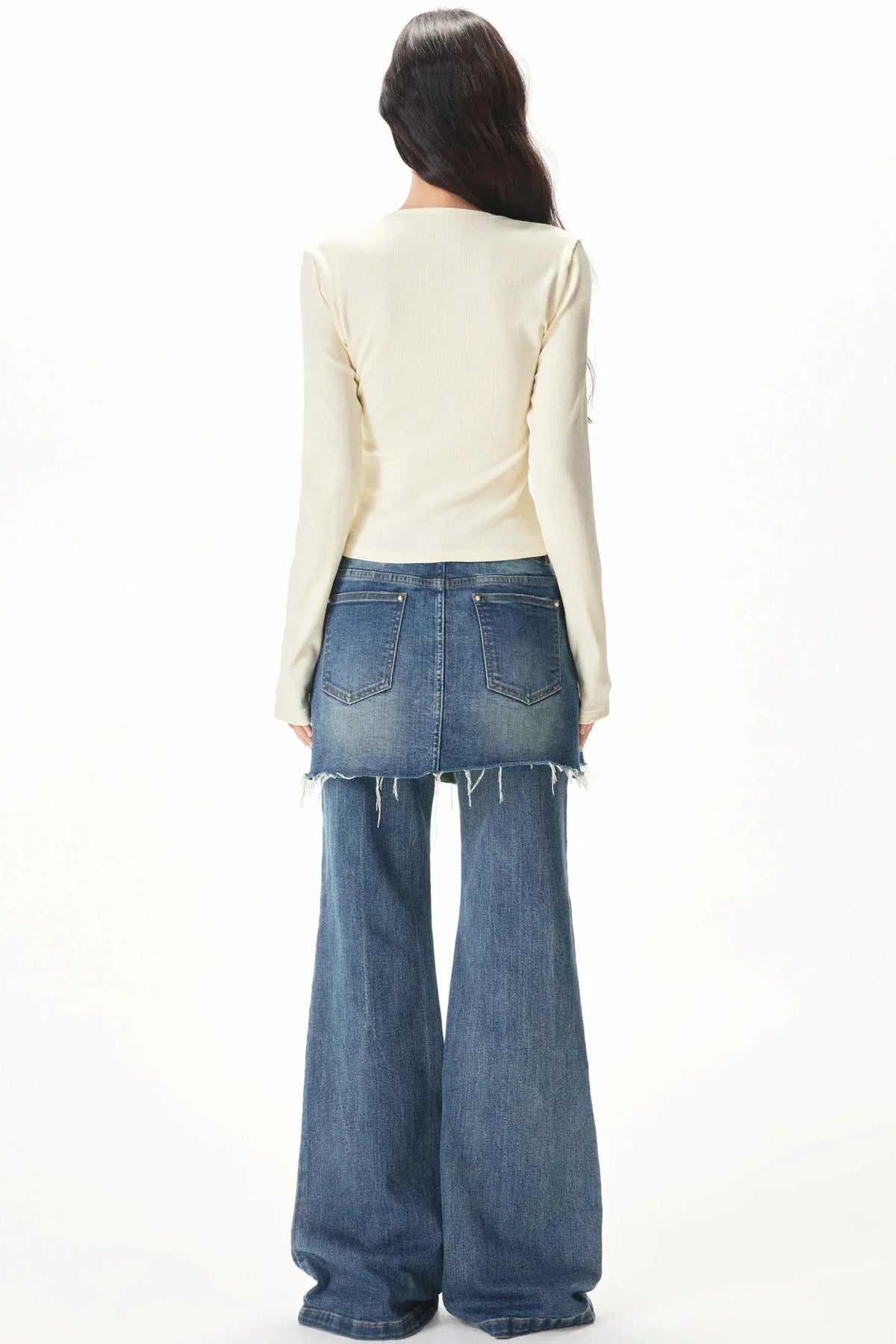Elastic Ribbed Knit Top