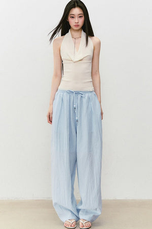 Elastic Waistband Drapey Pants