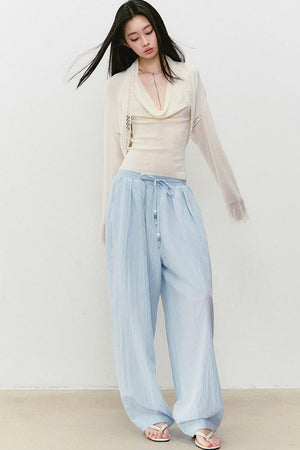 Elastic Waistband Drapey Pants