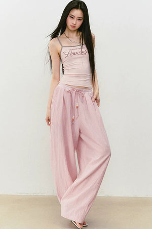 Elastic Waistband Drapey Pants