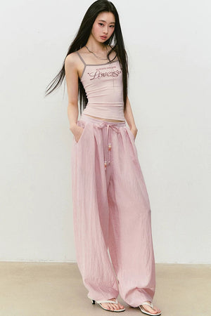 Elastic Waistband Drapey Pants
