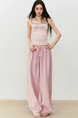 Elastic Waistband Drapey Pants
