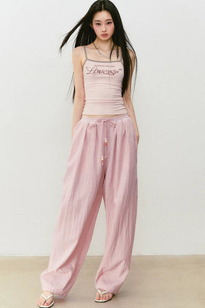 Elastic Waistband Drapey Pants
