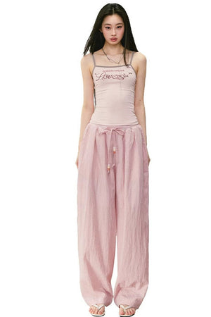 Elastic Waistband Drapey Pants