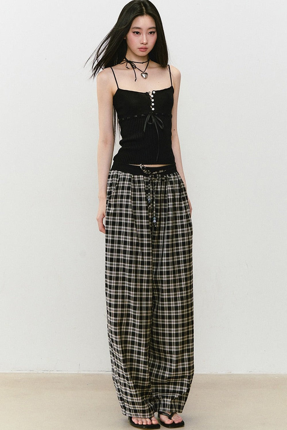 Elastic Waistband Drapey Pants