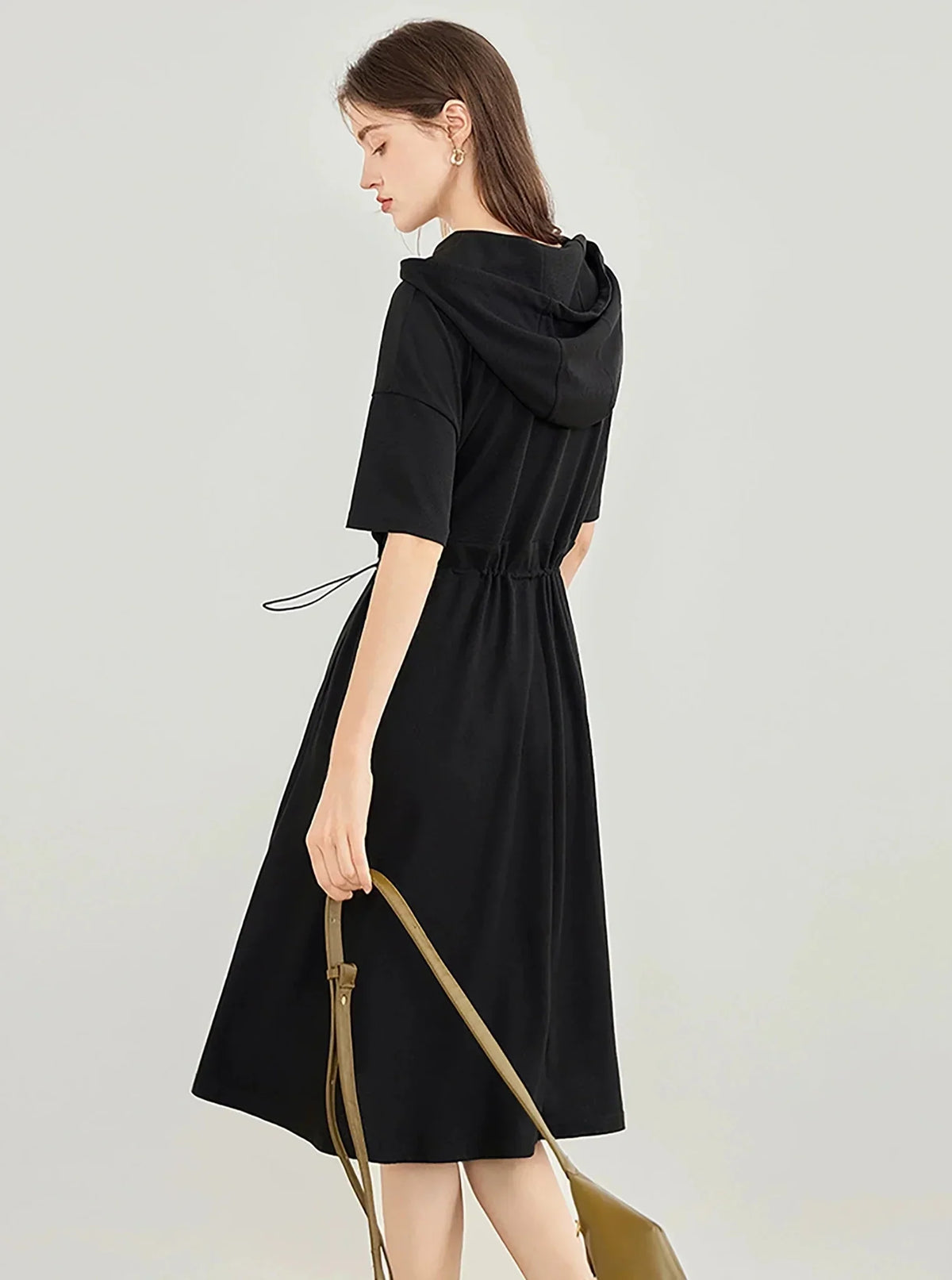 Elasticated Waist Hooded Dress