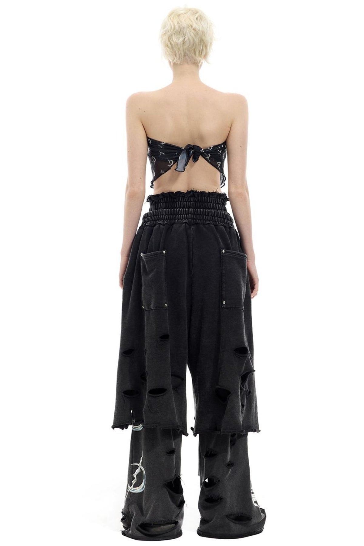 Electric Distressed Moon Shorts