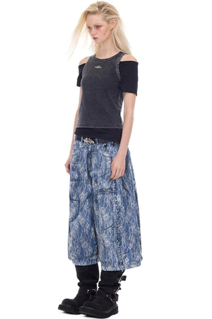 Electric Moon Denim Shorts